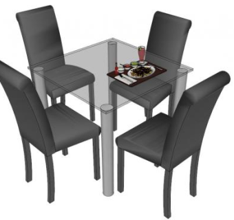 四人座su模型下载_sketchup草图大师SKP模型