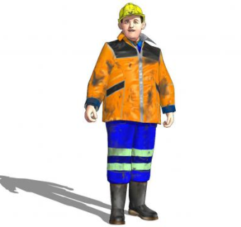 消防员人物sketchup模型下载_sketchup草图大师SKP模型