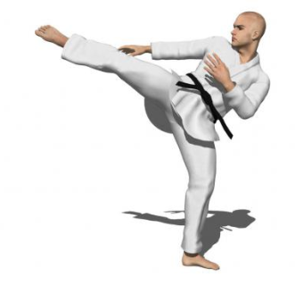 现代跆拳道人物SU模型下载_sketchup草图大师SKP模型