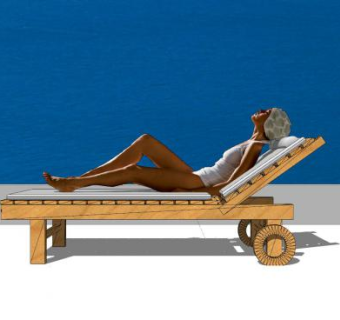 女性泳装人物SU模型下载_sketchup草图大师SKP模型