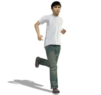 现代奔跑男人SU模型下载_sketchup草图大师SKP模型