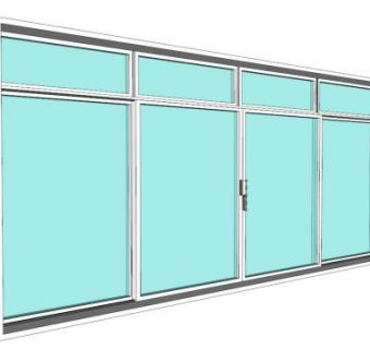 玻璃移门su模型下载_sketchup草图大师SKP模型