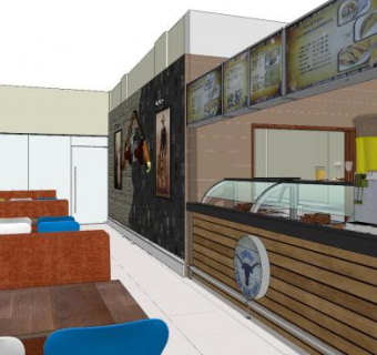 烤牛肉餐厅室内SU模型下载_sketchup草图大师SKP模型