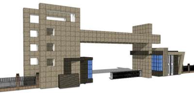 企业入口su模型下载_sketchup草图大师SKP模型