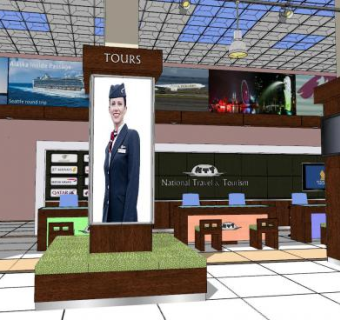 旅行公司室内设计SU模型下载_sketchup草图大师SKP模型