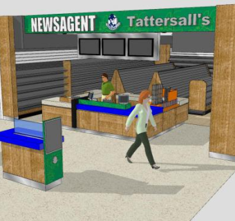 报刊店室内SU模型下载_sketchup草图大师SKP模型