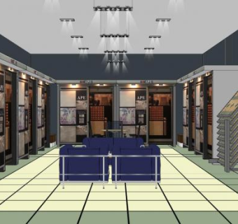 卫浴器材店铺SU模型下载_sketchup草图大师SKP模型