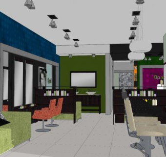 现代理发店室内sketchup模型下载_sketchup草图大师SKP模型