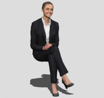 现代职场女士SU模型下载_sketchup草图大师SKP模型
