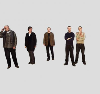 多款超逼真人物SU模型下载_sketchup草图大师SKP模型