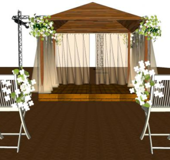 婚礼花架su模型下载_sketchup草图大师SKP模型