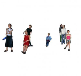 11款现代人物组SU模型下载_sketchup草图大师SKP模型