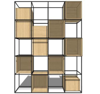 工业风展架su模型下载_sketchup草图大师SKP模型