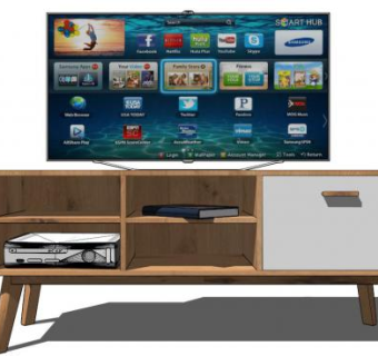 电视机柜su模型下载_sketchup草图大师SKP模型