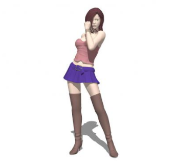 现代风格穿搭女士SU模型下载_sketchup草图大师SKP模型