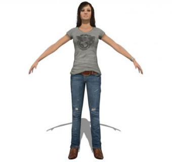 现代女教师SU模型下载_sketchup草图大师SKP模型