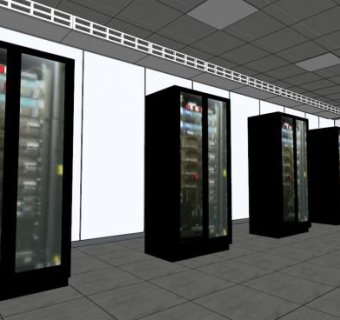 电子机柜su模型下载_sketchup草图大师SKP模型