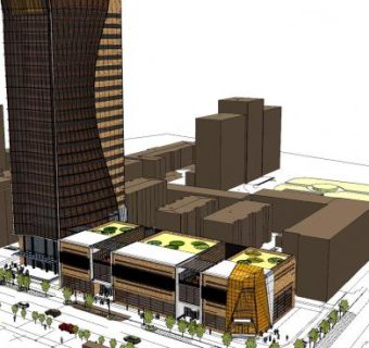 商业办公大楼SU模型下载_sketchup草图大师SKP模型