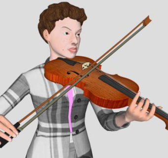 拉小提琴su模型下载_sketchup草图大师SKP模型