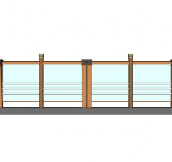 别墅木栏杆su模型下载_sketchup草图大师SKP模型