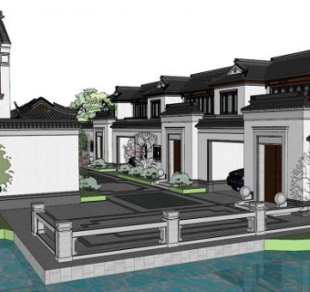 绿城桃李春风su模型下载_sketchup草图大师SKP模型