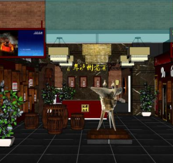 专卖店设计su模型下载_sketchup草图大师SKP模型