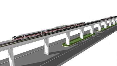 高铁柱子su模型下载_sketchup草图大师SKP模型