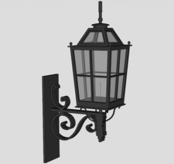 室外大门壁灯su模型下载_sketchup草图大师SKP模型