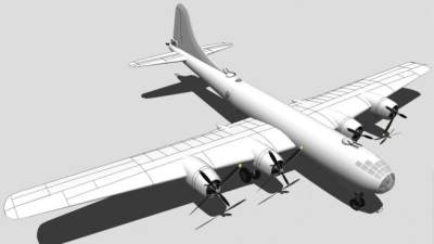 大飞机SU模型下载_sketchup草图大师SKP模型