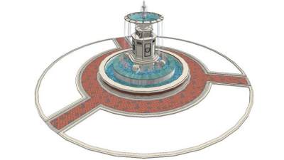 欧式喷水su模型下载_sketchup草图大师SKP模型