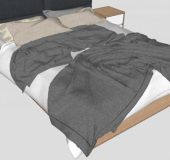 枕头被子SU模型下载_sketchup草图大师SKP模型