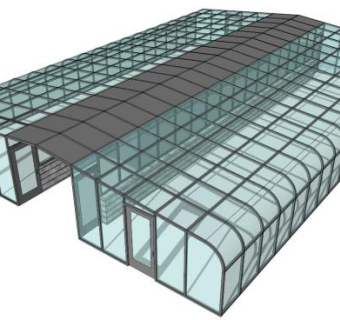 玻璃大棚su模型下载_sketchup草图大师SKP模型