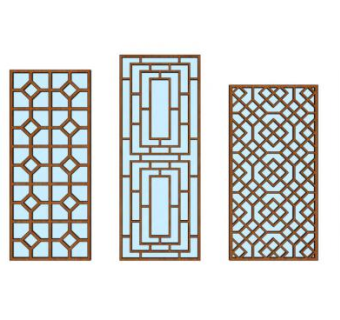 中式窗户SU模型下载_sketchup草图大师SKP模型