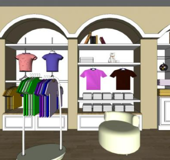 童装展柜su模型下载_sketchup草图大师SKP模型