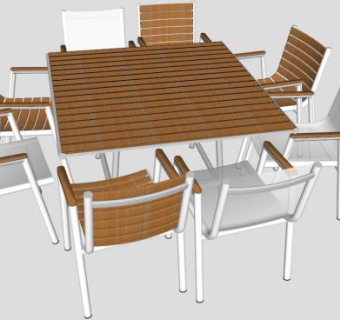 桌子和椅子su模型下载_sketchup草图大师SKP模型