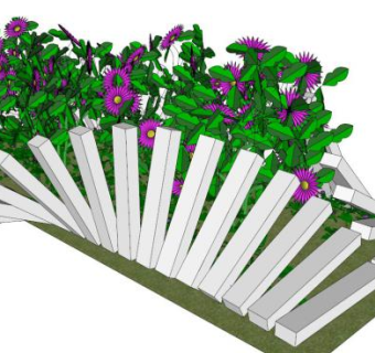 欧式花池su模型下载_sketchup草图大师SKP模型