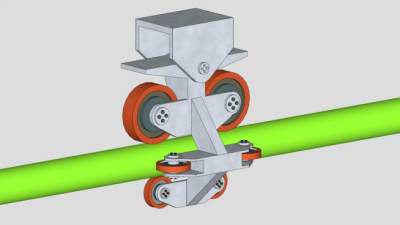 过山车的滑轮子的SKP模型设计_su模型下载 草图大师模型_SKP模型