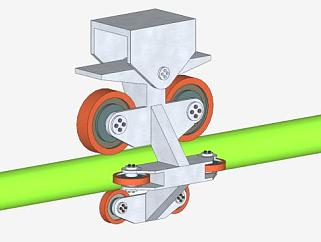 过山车的滑轮子的SKP模型设计_su模型下载 草图大师模型_SKP模型