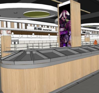 商场店铺su模型下载_sketchup草图大师SKP模型