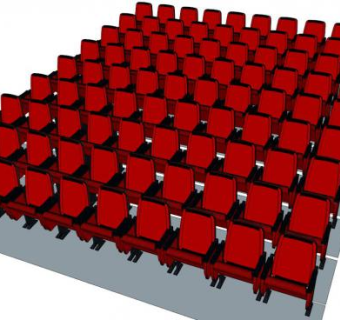 电影院椅子su模型下载_sketchup草图大师SKP模型