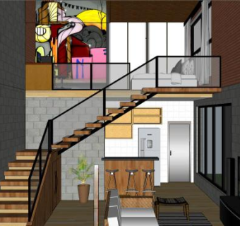 阁楼SU模型下载_sketchup草图大师SKP模型