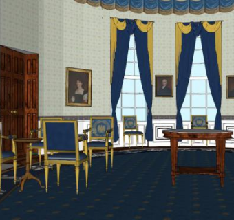 圆形餐厅su模型下载_sketchup草图大师SKP模型