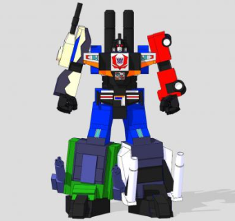 擎天柱机器人SU模型下载_sketchup草图大师SKP模型