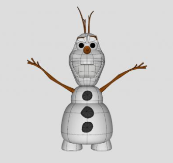 冰雪奇缘雪人SU模型下载_sketchup草图大师SKP模型