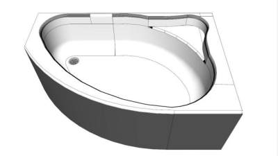 半圆浴缸su模型下载_sketchup草图大师SKP模型