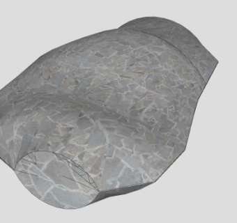 平滑的岩石SU模型下载_sketchup草图大师SKP模型