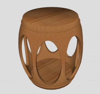 中式凳子su模型下载_sketchup草图大师SKP模型