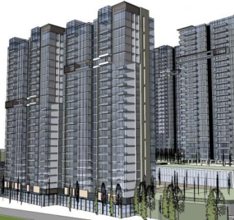 塔式高层住宅su模型下载_sketchup草图大师SKP模型