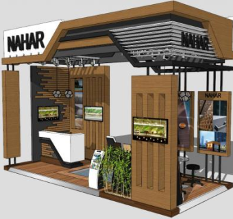 展位su模型下载_sketchup草图大师SKP模型