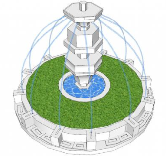 涌泉su模型下载_sketchup草图大师SKP模型